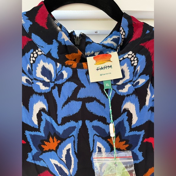 Anthropologie FARM Rio Black Toucans Scarf Maxi Dress - Picture 8 of 10